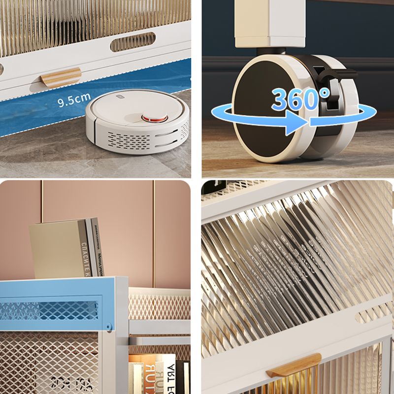 12.6" W Matte Finish Bookshelf for Living Room, Steel Standard Shelf Bookcase