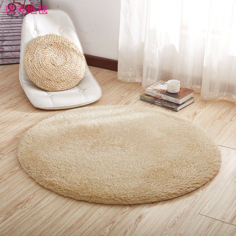 Purple Simple Rug Blending Pure Color Rug Non-Slip Backing Rug for Living Room