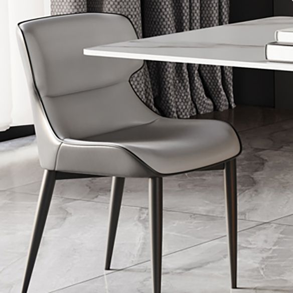 Sets de comedor de piedra sinterizada minimalista con mesa rectangular y metal 4 patas muebles de comedor base