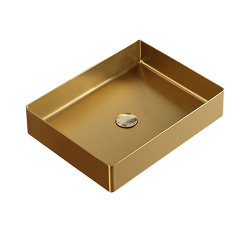 Modern Stainless Steel Sink Rectangular Basin Sink for Bathroom(Faucet Not Included )
