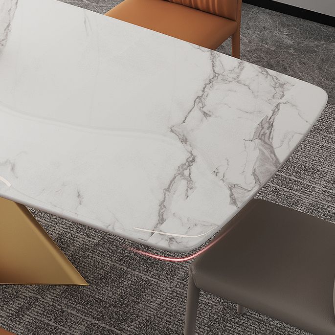 Mesa de comedor rectangular de estilo tradicional de lujo para el hogar