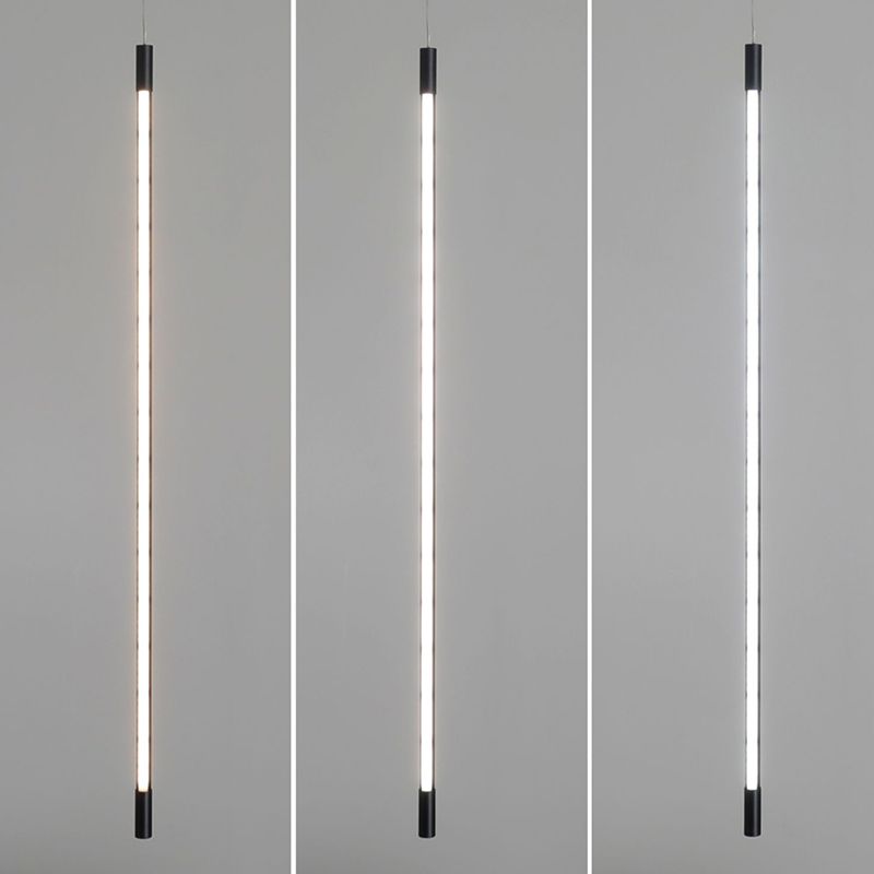 Metal Linear Hanging Lights Modern Style 1-Light Hanging Mount Fixture pour salle à manger