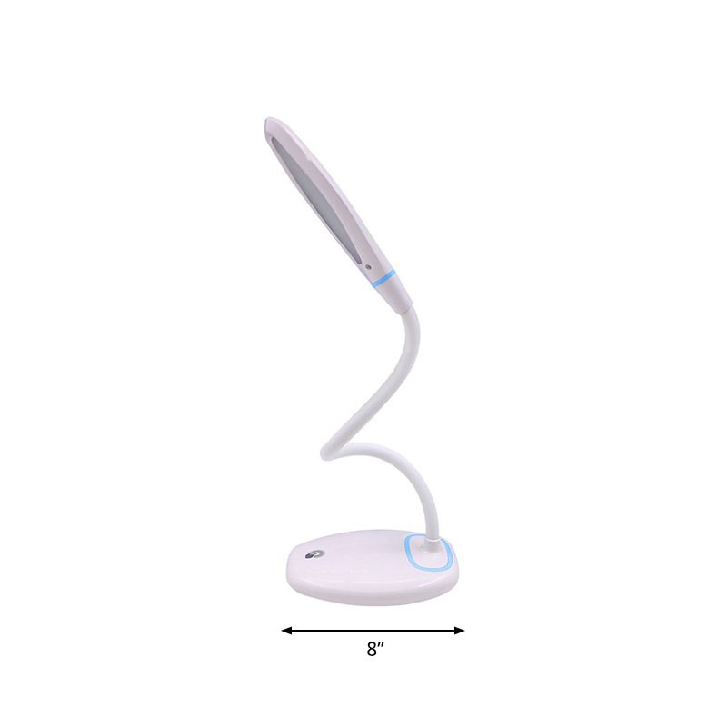 Touch Control Stepless Dimming LED Desk Lamp USB Charging Simple Reading Light with Flexible Metal Arm