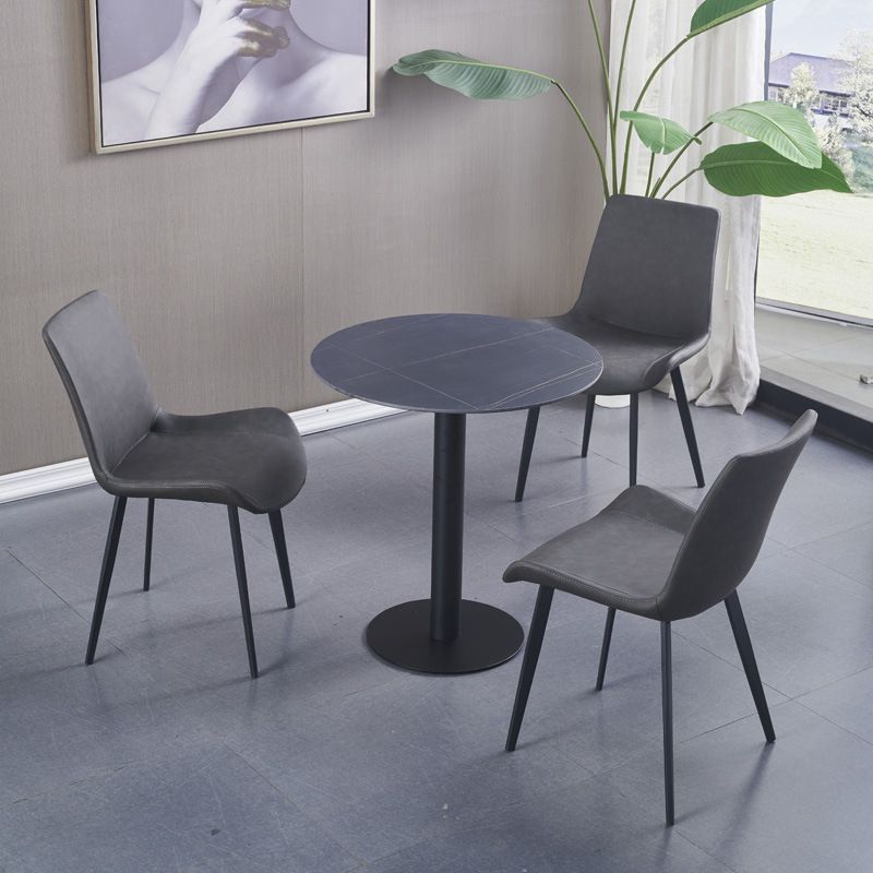 Silla tapizada de metal industrial interior del comedor del respaldo sólido del sillón