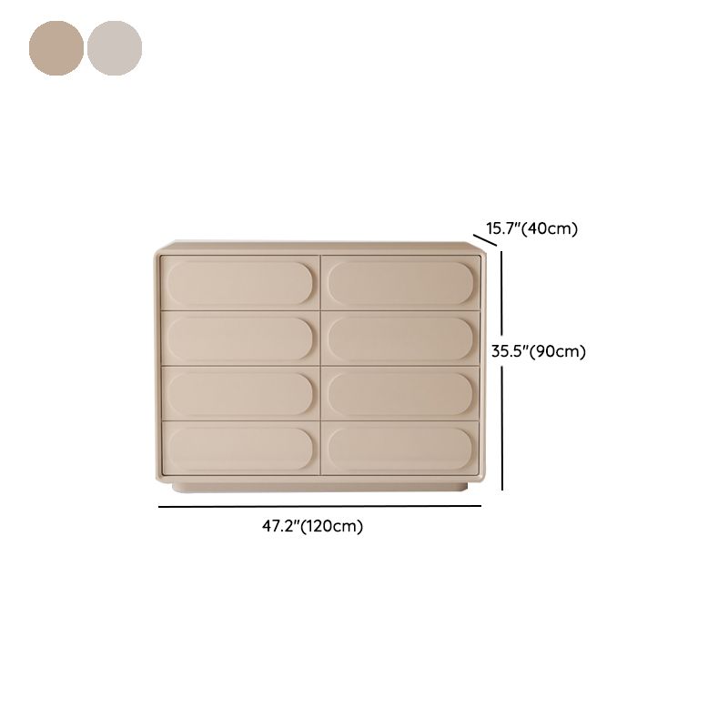 Modernism Horizontal Double Dresser Wood Storage Lingerie Chest for Room