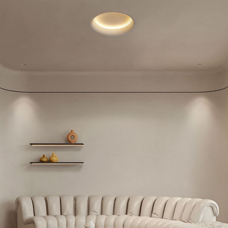 Simple Round Wall Lamps Stone Wall Light Fixtures for Living Room