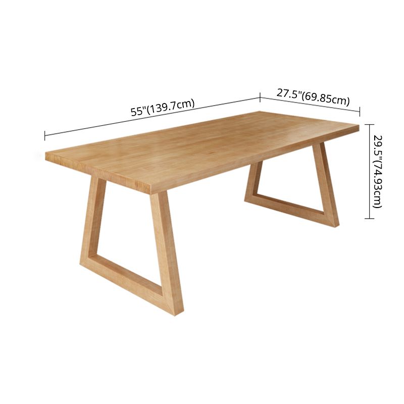 Contemporary Rectangle Shape Dining Set Solid Wood Top Dining Table Furniture for Dining Room
