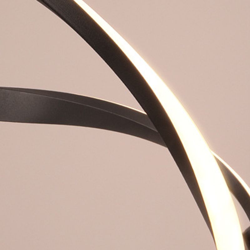 2-Lights Linear Island Light Nordic Aluminum LED Island Pendant for Living Room