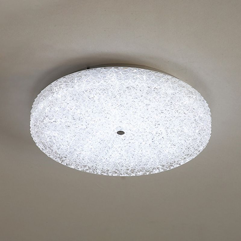 Modern LED Ceiling Mount Light Close to Ceiling Lamp with Glass Shade for Living Room