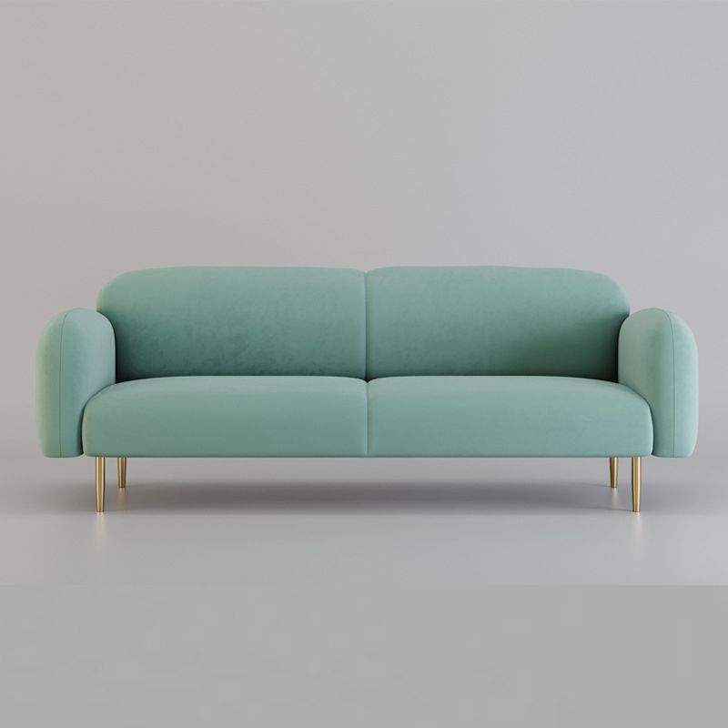 Modern Round Arm Standard Sofa 2/3-seater Metal Legs Sofa for Living Room