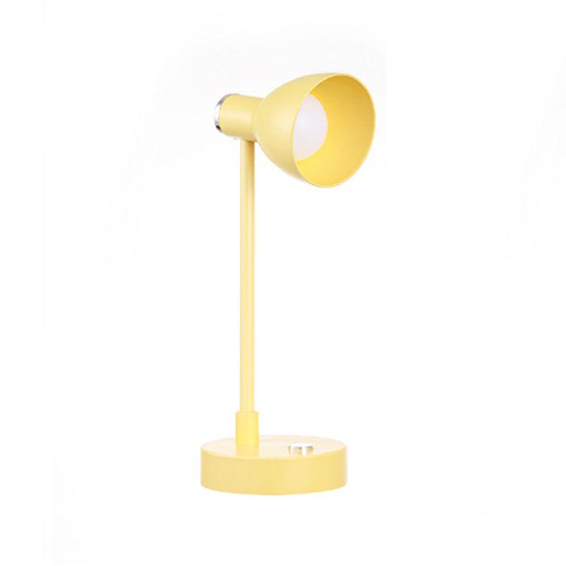 90�� Angle Adjustable Macaroon Table Lamp 4-color Optional Bell Shade Lighting Fixture for Bedroom