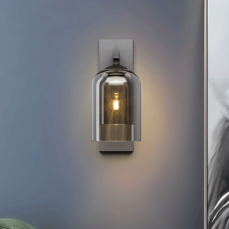 Lámpara moderna de luz de pared de la pared de cilindro lámpara de montaje de pared de 1 luce para pasillo