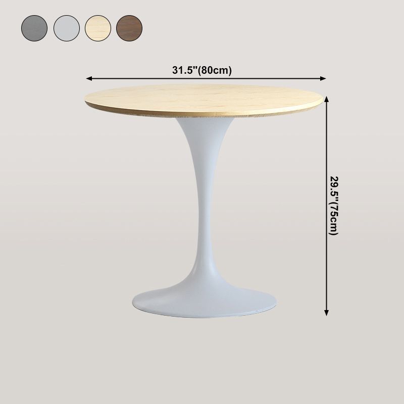 Table à manger ronde moderne en bois Table à manger de cuisine standard avec base en tulipe