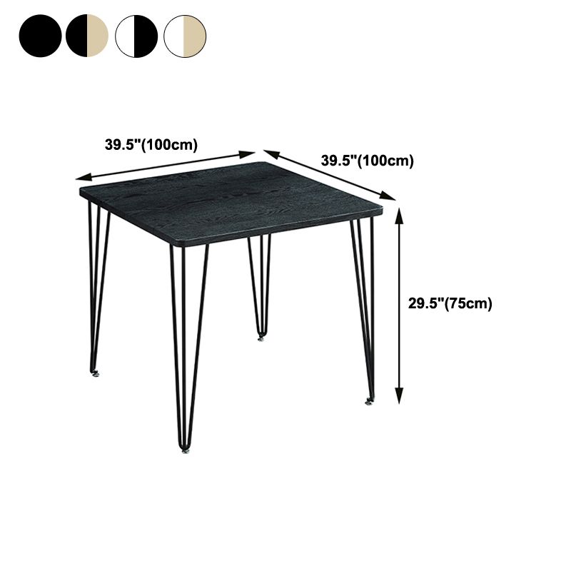 Square Dining Room Collection Industrial Style 4 Legs Furniture for Home