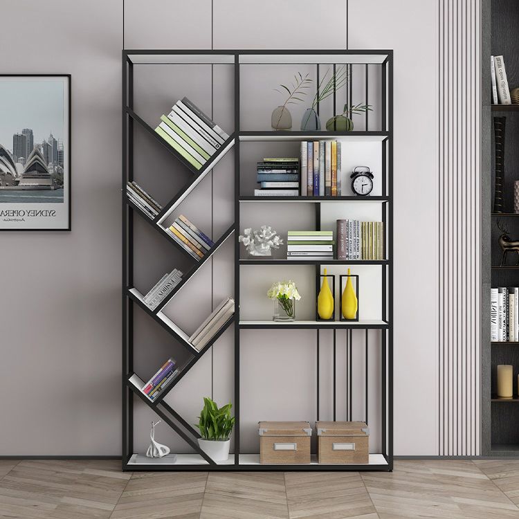 Glam Metal Bookshelf Standard Open Back Bookcase with Shelves