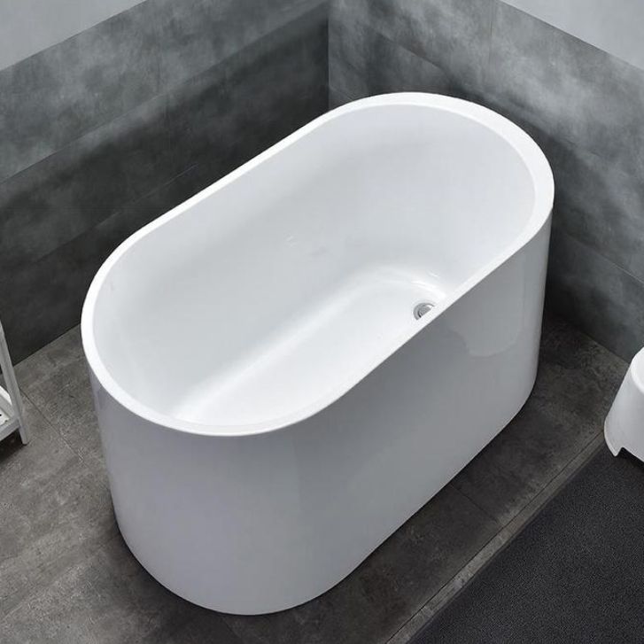 Antique Finish Oval Stand Bathtub Soaking Modern Style Bath Tub