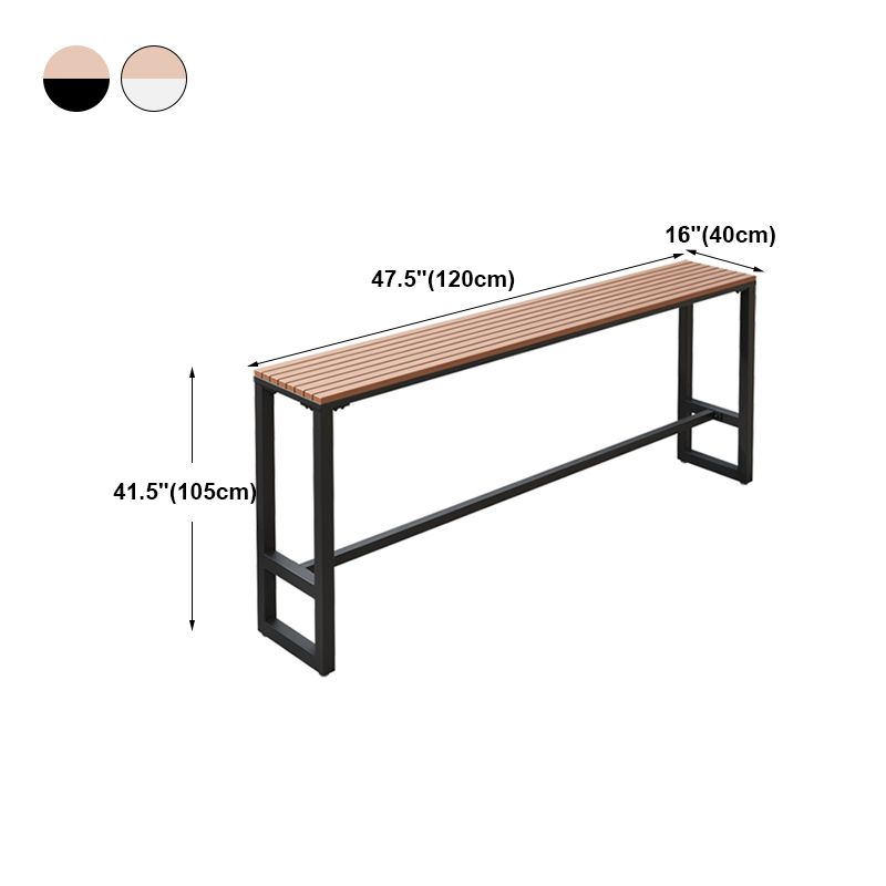 Rectangle Wood Trestle Bar Wine Table Modern Outdoor Footrest Pub/Bar Table
