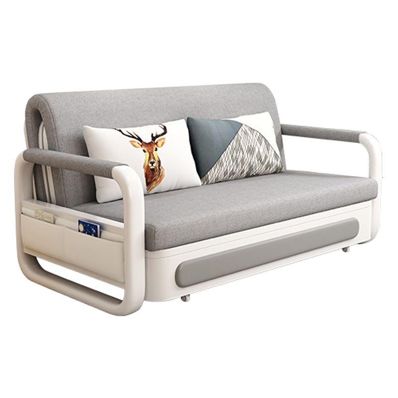 Cushion Back Loveseat Foldable Pillow Included Sleeper Sofa with Storage