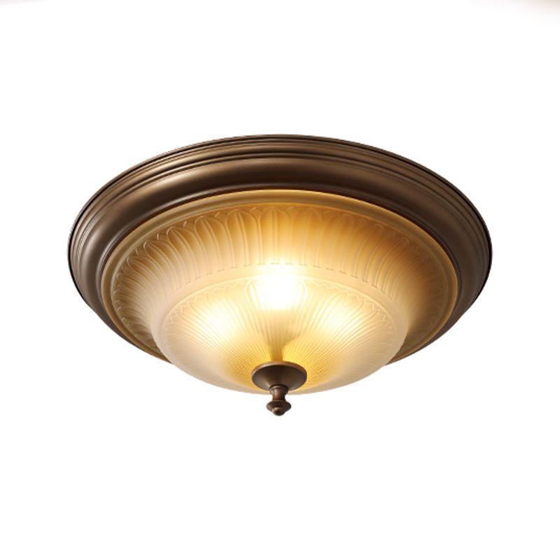 American Style Iron Ceiling Light Hemisphere Shape Ceiling Lamp for Bedroom