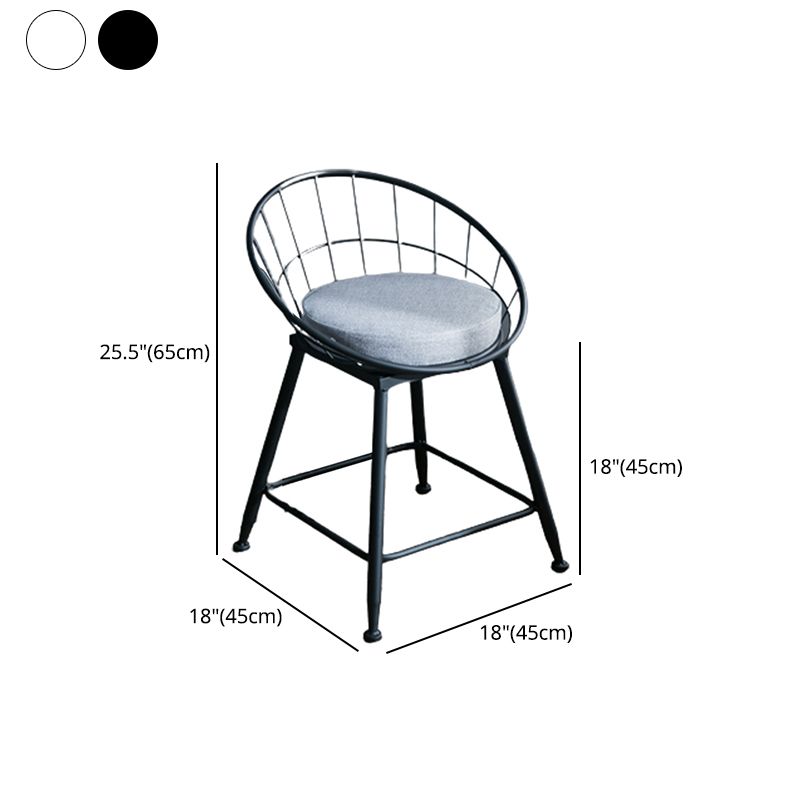 Nordic Style Bucket Counter Stools for Home Upholstered Bar Stools