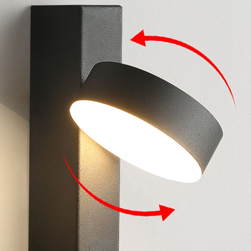 Modern Aluminum Rotatable Wall Light Geometric 8.5" High LED Wall Sconce for Bedroom