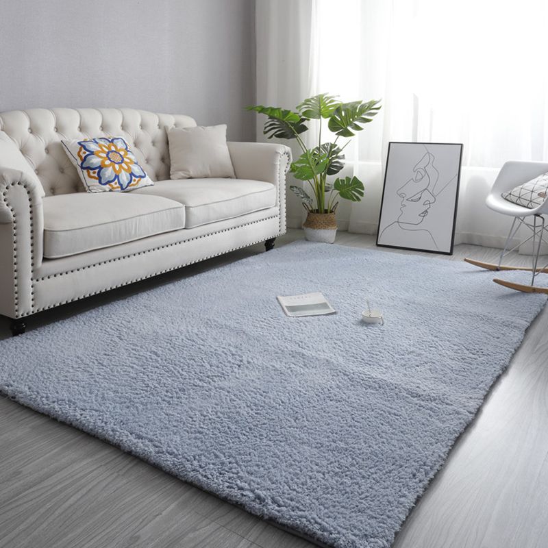 Modern Living Room Rug Multi Color Solid Color Area Carpet Synthetics Anti-Slip Machine Washable Indoor Rug