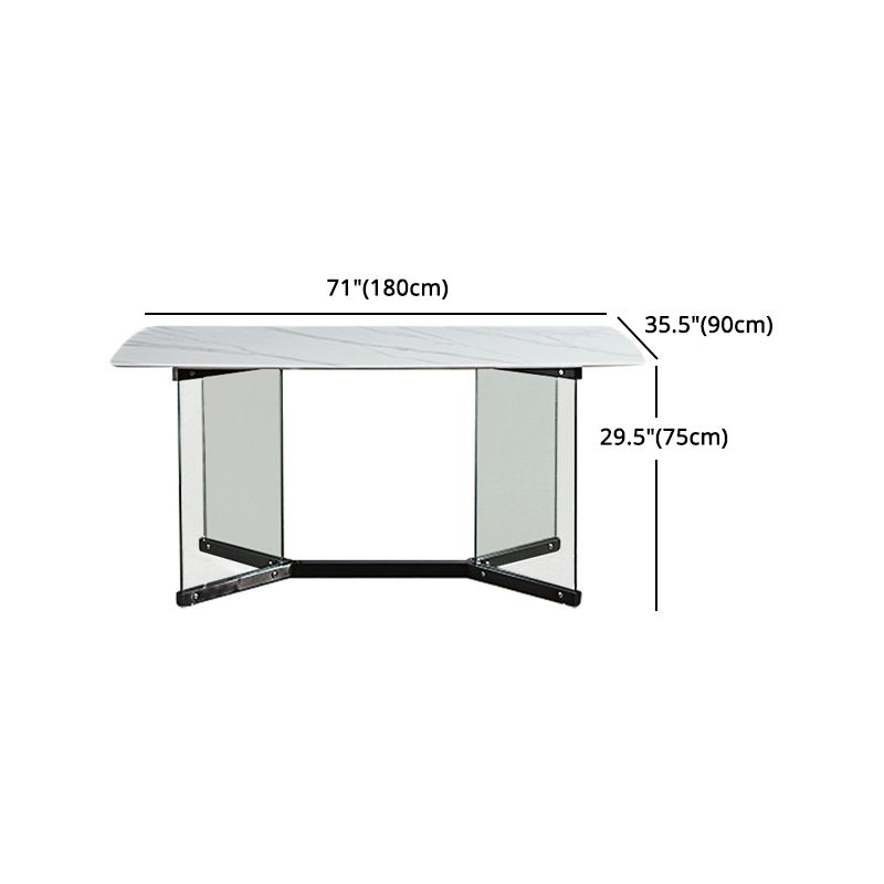 Designer Style Sintered Stone Dining Set Rectangle 1/2/5/7 Pieces Dining Room Table Set