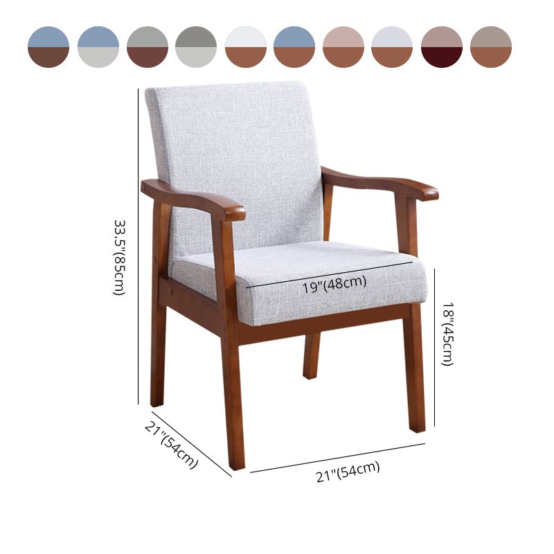 Enkele massieve rug dineren fauteuil gestoffeerde tankstoelen met houten benen