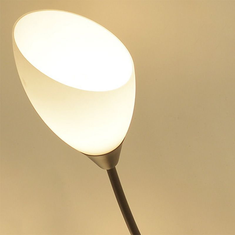 Black Multi Lights Semi Flush Mount Traditional White Glass  Ceiling Light for Living Room
