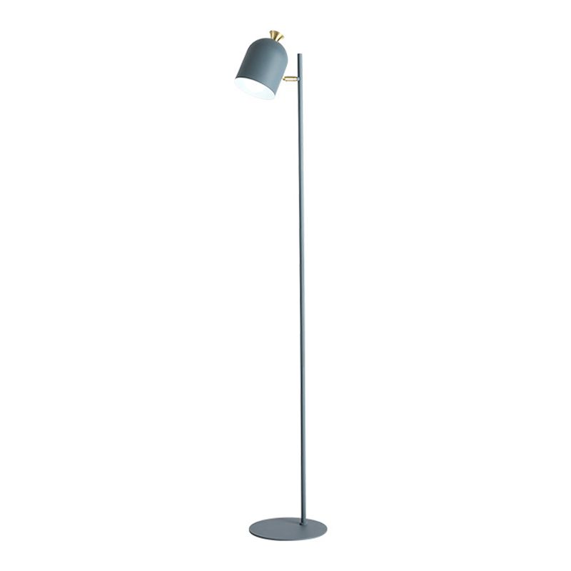 Macaron Cloche Shade Standing Lampe Metal 1 Hier-chambre au sol Light