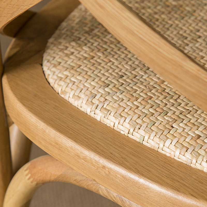 Solid Wood Traditional Dining Chair Matte Finish Cross Back Side Chair