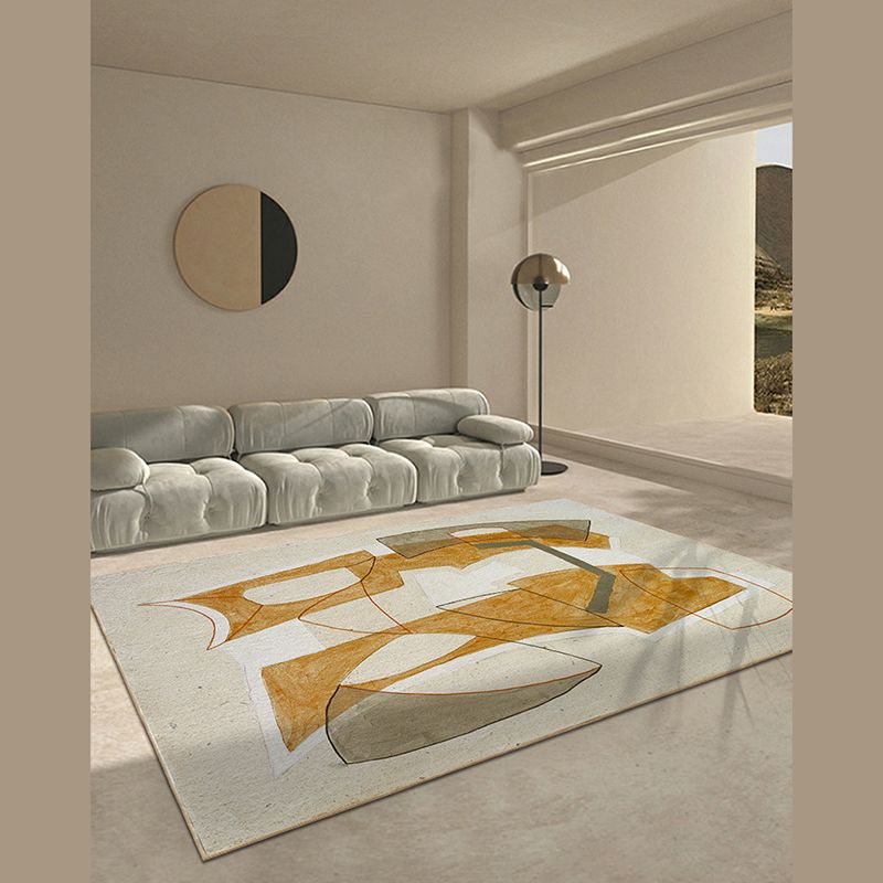 Minimalist Indoor Rug Abstract Pattern Creative Area Rug Polyester Anti-Slip Rug for Living Room