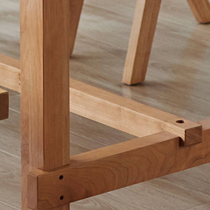 Solid Wood Furniture 1/4 Pieces Standard Height Dining Room Table Set