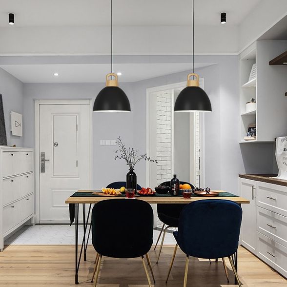 Corridoio cucina cupola illuminazione a sospensione in alluminio 1 lampadina macaron lampada sospesa