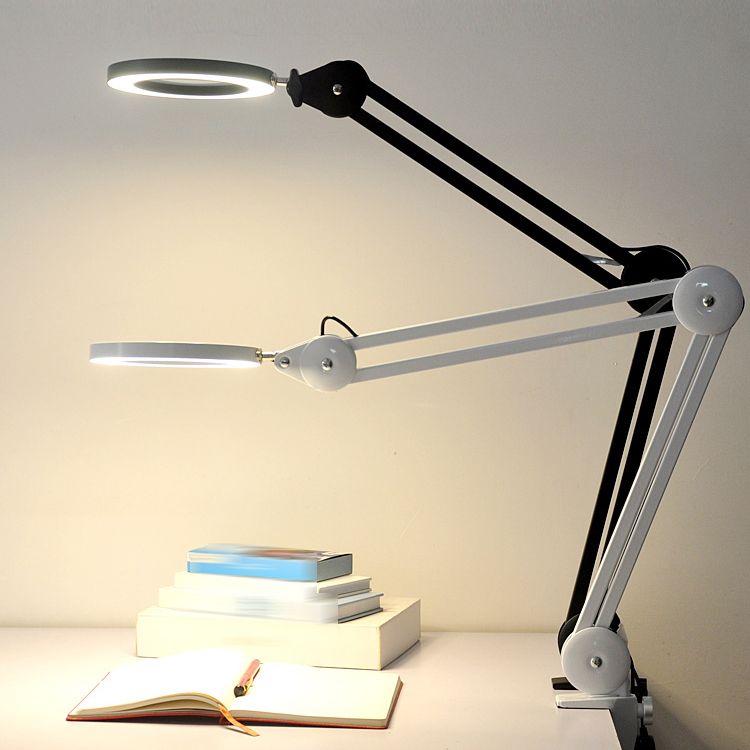 Circle Night Table Lamp Modern Style Metal One Light Nightstand Lamp