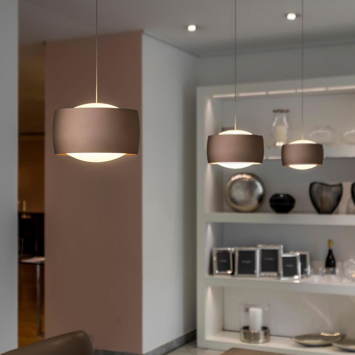 Lumière pendentif en argent Cercle Silver 1-Light Light Plafond suspendu pour chambre à coucher