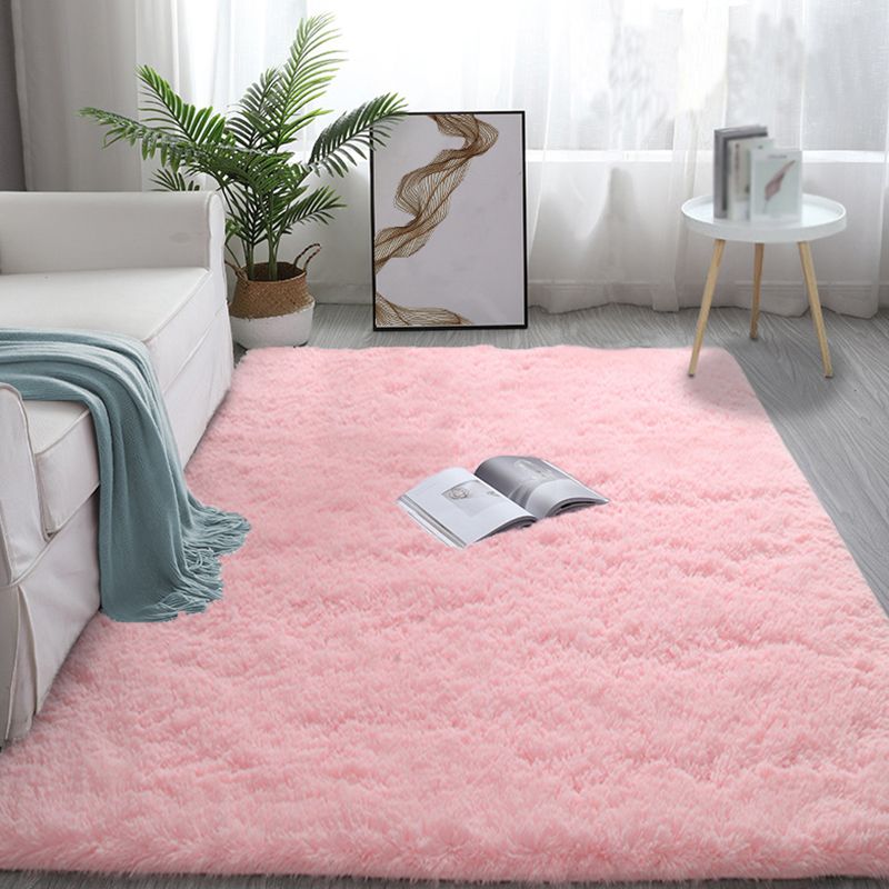 Multicolor Modern Indoor Rug Polyester Solid Carpet Easy Care Rug for Home Decoration