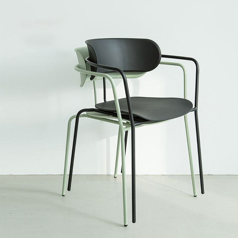 Fauteuil de salle à manger à dossier ouvert industriel, fauteuil de salle à manger mental de cuisine