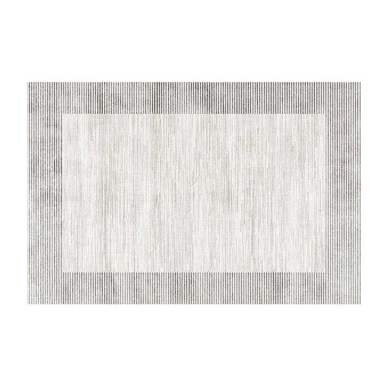 Tapis à rayures en polyester à gris clair Tapis à rayures Rapis résistant aux taches pour le salon