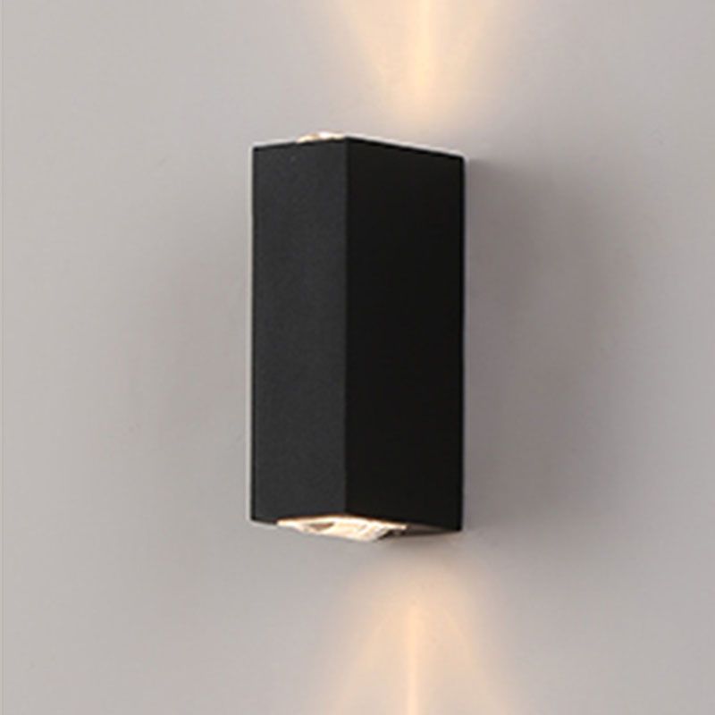 Mur mural à LED extérieur concis moderne Aluminium RECTANGULAIRE LAMPE MUR DE MUT