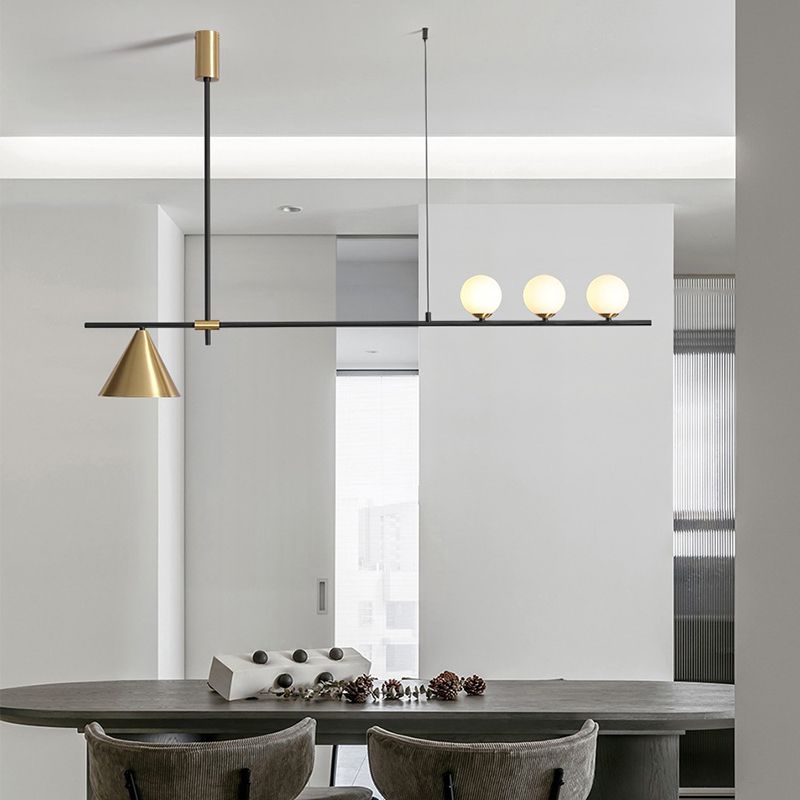 Modern Simple Island Light Glass Hanging Light for Dining Room
