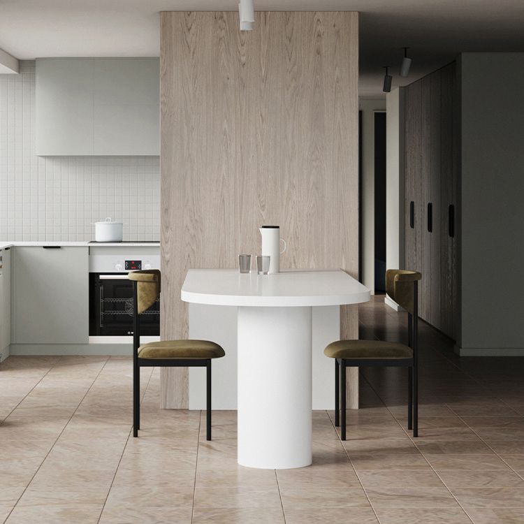 Free Form Pine Wood Table for Restaurant Modern Indoor Table with Double Pedestal Base