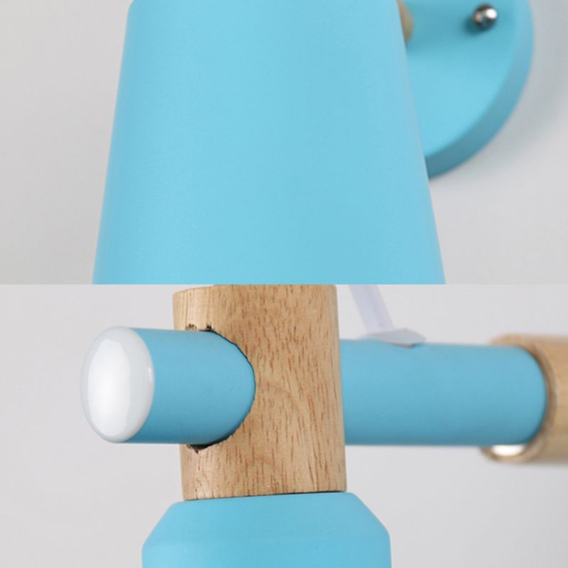 Snoep gekleurde emmer SCONCE Lichthoek Verstelbaar 1 licht Macaron Metal SCONCE LAMP VOOR WINKEL