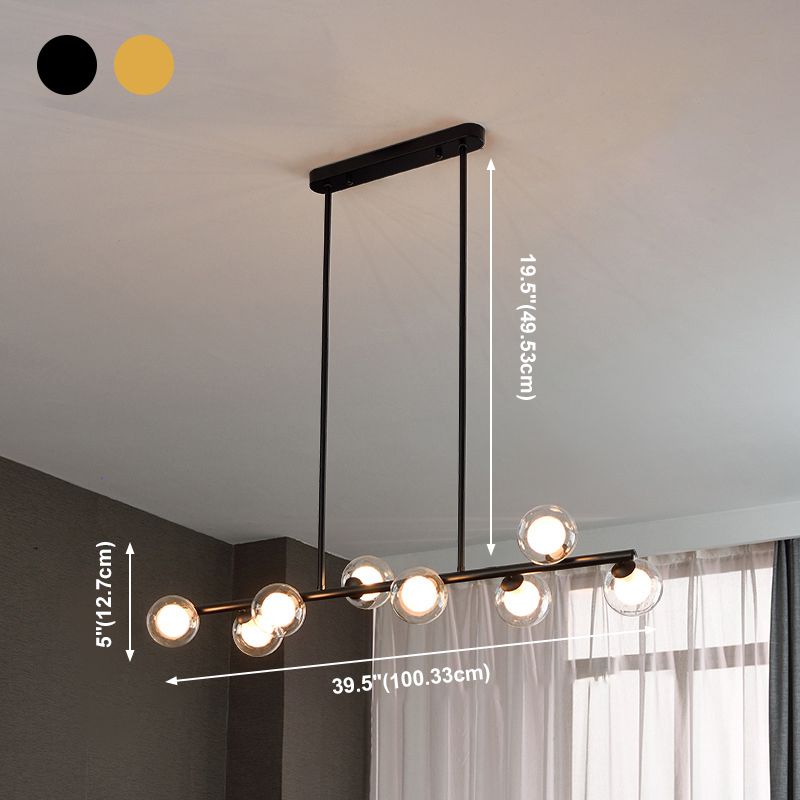 Pendants contemporains Sphere Island Chandelier Lights with Glass Shade