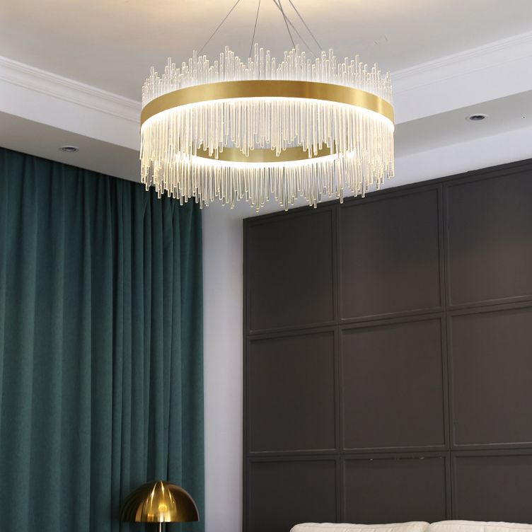 Luci a soffitto cilindriche a sospensione Lampada sospesa in stile di lusso moderno