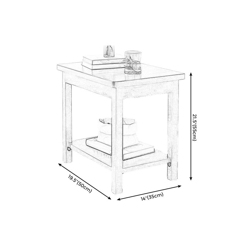 Modern Style Cocktail Table Artificial Wood Black/wood Color Square Coffee Table