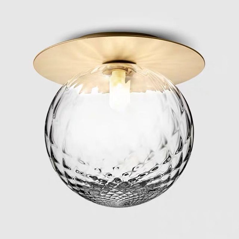 Sphere Ceiling Mounted Fixture Nordic Style Glass Ceiling Light Fixture