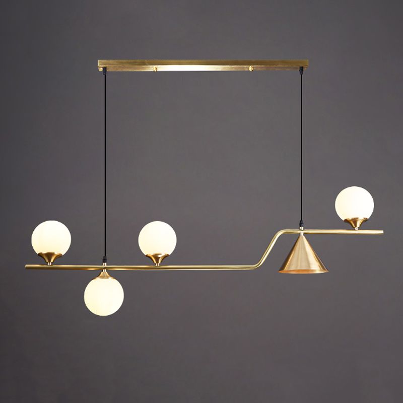 Contemporary Style Spherical Island Lighting Ideas Glass Island Lights