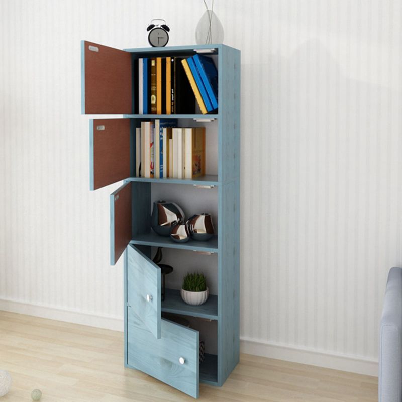 9.44" Wide Storage Cabinet with Doors Contemporary Wooden Accent Cabinet