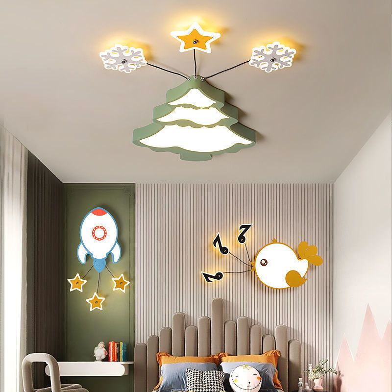Novelty Cartoon Flush Mount LED Light Kids Style Metal Bedroom Ceiling Light Fixture
